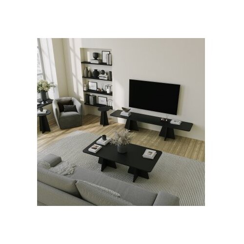 Hanah home sto za dnevnu sobu mushroom black Slike