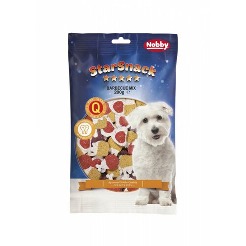 Nobby dog star snack barbecue mix 200g Cene