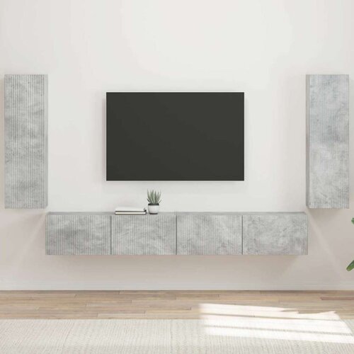  Set omare za televizijo na steni 4 pcs Betonsko siva, (5000132722) Cene
