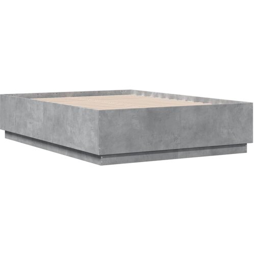 VidaXL Posteljni okvir betonsko siv 120x190 cm inženirski les, (21112562) Slike