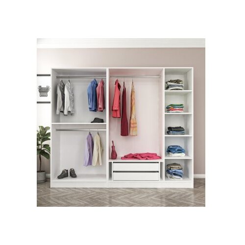 Hanah home Ormar Kale-3805, 225x210x52 cm, Bijela Slike
