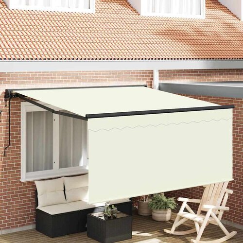  Retraktilna tenda krema 350 x 250 cm Poliester in aluminij Cene