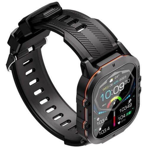 Oukitel robustna vodoodporna pametna ura BT20, črno-oranžna Slike