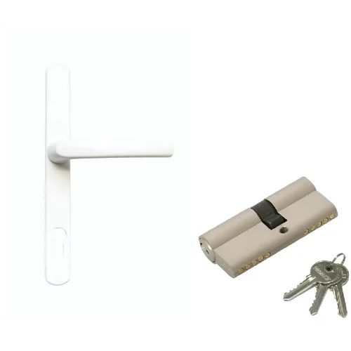 PVC set kvaka za vrata Mers (Aluminij, Bijele boje)