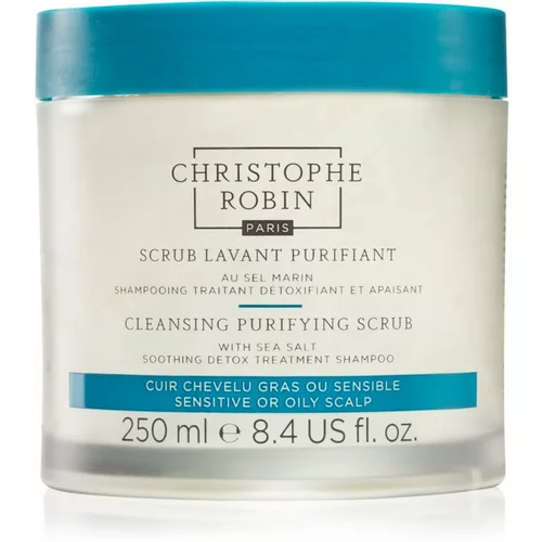 Christophe Robin Cleansing Purifying Scrub with Sea Salt čistilni šampon s piling učinkom 250 ml