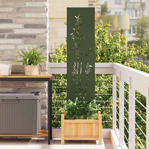 vidaXL Privatnost u vrtu Cvjetni Maslinovo zelena 32 x 140 cm Cijene