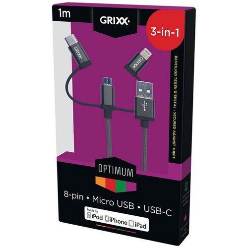 GRIXX Kabel 3 u 1 za smartphone, pametni telefon ili tablet Cene