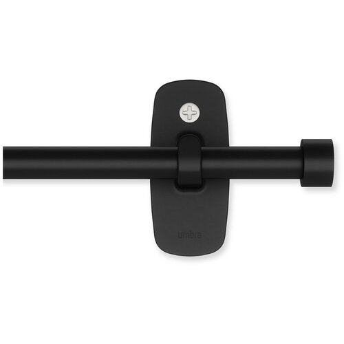 Umbra Mat črna jeklena karnisa z nastavljivo dolžino 40 - 71 cm Adhera &ndash; Cene