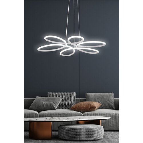  Berenices white-white light white chandelier Slike