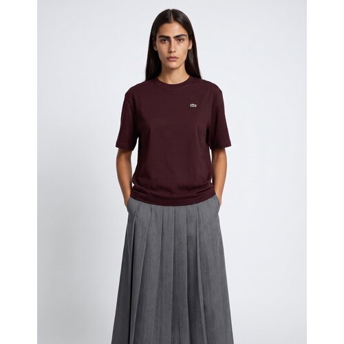 Lacoste T-shirt en coton doux relaxed fit Bordo Slike