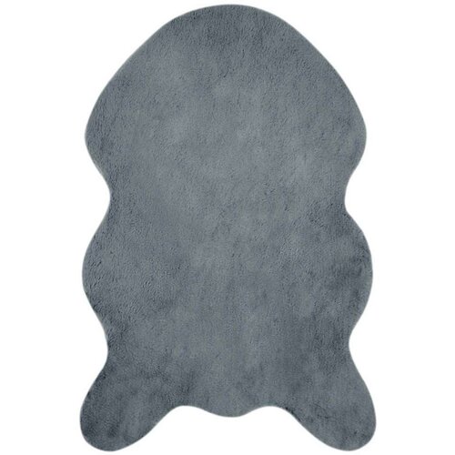  Faux Rabbit Fur Rug Olite Antracit 50 x 80 cm Poliester Slike