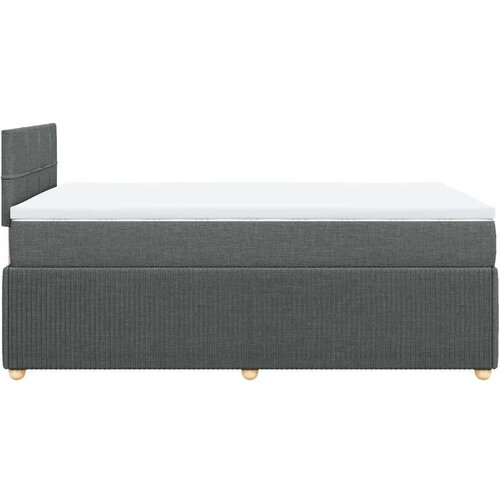 vidaXL Krevet box spring s madracem tamnosivi 120 x 190 cm tkanina Cijene