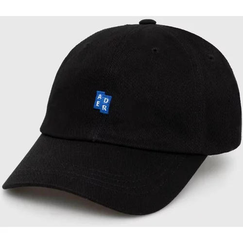 Ader Error Pamučna kapa sa šiltom TRS Tag Cap boja: crna, s aplikacijom, BMSGFYHW0201