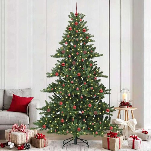 vidaXL Umjetno božićno drvce s nogom with LEDs s stalakom 240cm PVC Cene