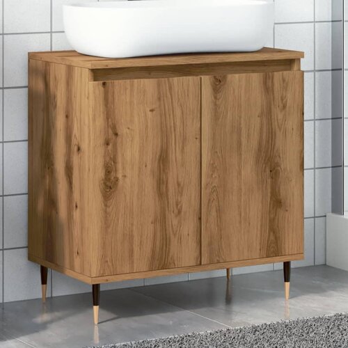 VidaXL Kupaonski ormarić Artisan hrast 58x33x60 cm konstruirano drvo Slike