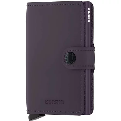 Secrid Usnjena denarnica Miniwallet Matte Dark Purple vijolična barva