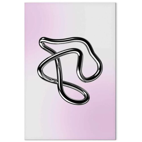  Slika - Silver Intricacies - Fluid Metallic Figure on a Gradient Background 80x120 Cene