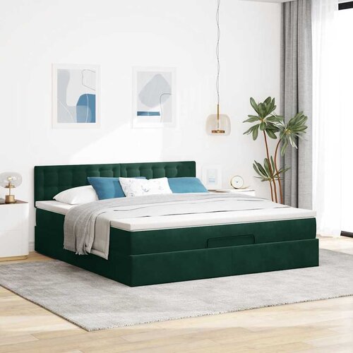  Otomanski krevet s madracem i LED 180x200 cm bar&amp;scaron;unasti Slike