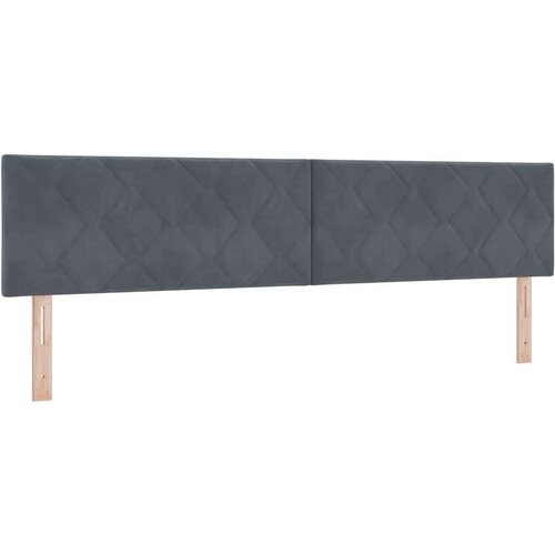 VidaXL Tapecirani krevet s madracem tamno siva 200x200 cm bar&amp;scaron;un Slike