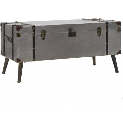 vidaXL Klubska mizica MDF in aluminij 102x51x47,5 cm Cene
