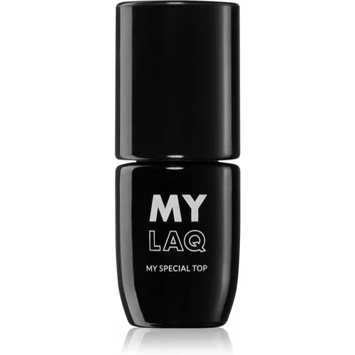 MYLAQ My Top Special završni gel lak za nokte nijansa My Black 5 ml