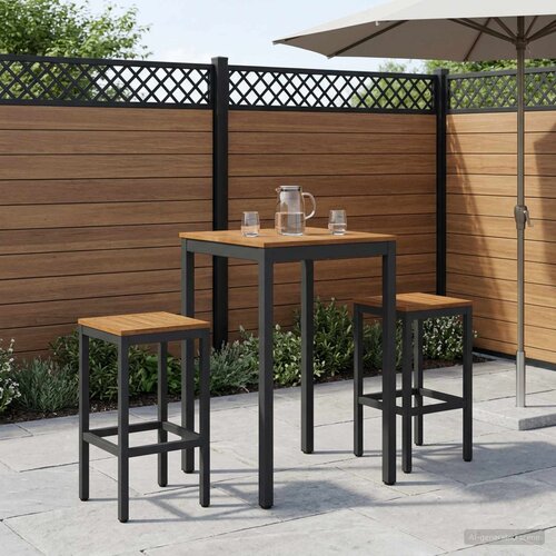  Stol za bar u vrtu Prirodna i crna 60 x 60,5 x 105 cm Cijene