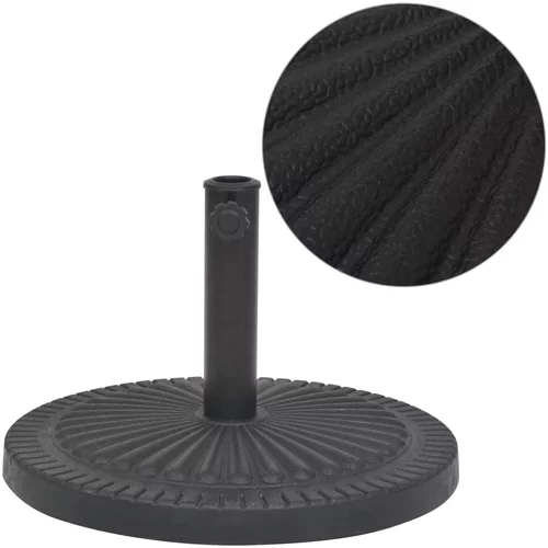 vidaXL Podstavek za senčnik okrogel črne barve 14 kg