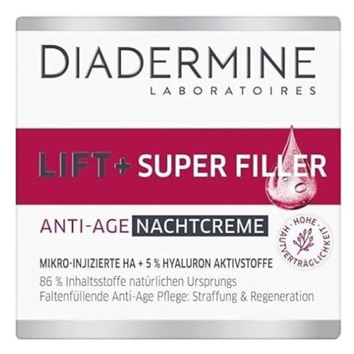 Diadermine Lift+ Super Filler Anti-Age Night Cream noćna krema za pomlađivanje kože 50 ml za ženske Slike