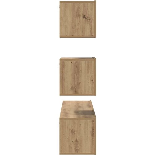  Set TV komoda Zidne 4 pcs Hrast artisan Konstruirano drvo Slike