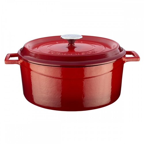 Lava Rdeč litoželezni lonec s pokrovom 28 cm Slike