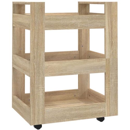 VidaXL Kuhinjska kolica boja hrasta 60 x 45 x 80 cm konstruirano drvo Slike
