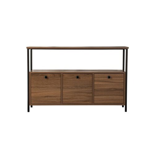 Hanah home Stranska mizica v orehovem dekorju v temni naravni barvi 29,5x120 cm Solace &amp;ndash; Slike