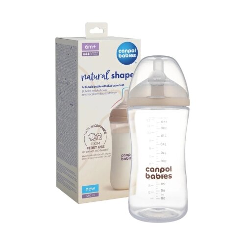 Canpol BABIES FLASICA ANTIKOLIK DUAL ZONE 330ML NATURAL 35402 (35402) Cene