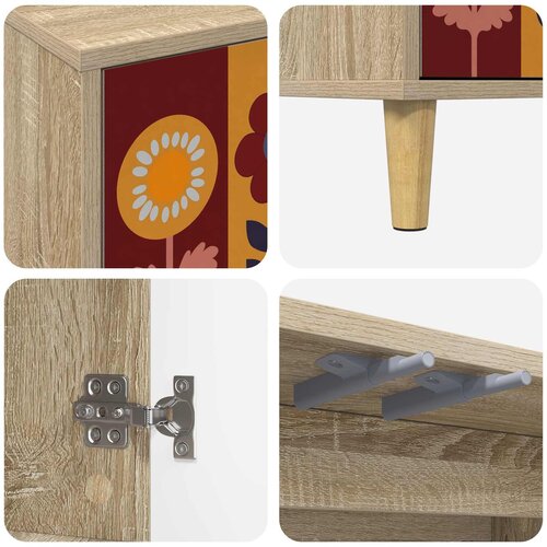  Kreveta ESSEN Sonoma 69 x 33 x 75 cm Konstruirano drvo Slike