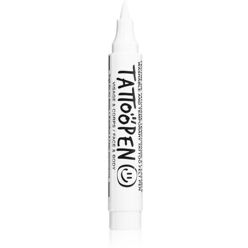 Nailmatic Tattoo Pen olovka za tetoviranje za lice i tijelo White 1 kom Slike
