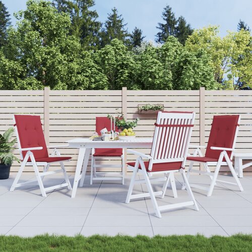  Jastuci za vrtne stolice 4 kom boja vina 120x50x3 cm od tkanine Cijene
