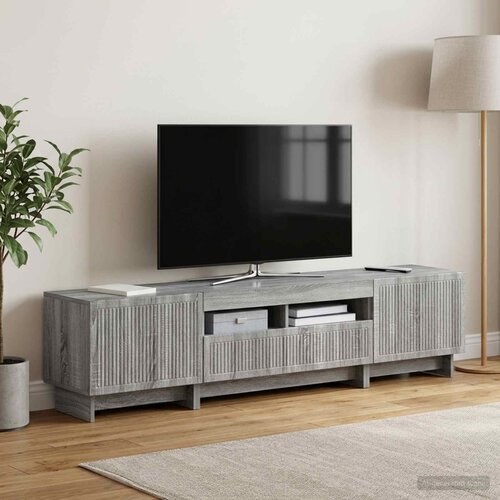  5-dijelni LED TV ormarić Siva Sonoma Konstruirano drvo 81 x 35 x 43 cm Slike