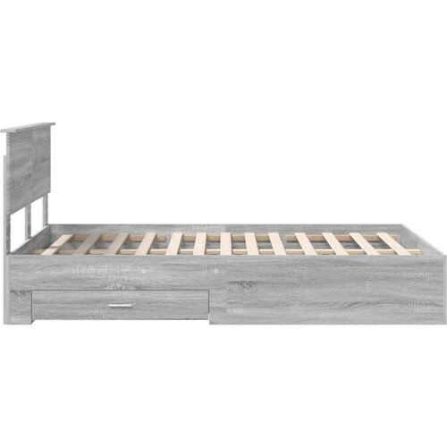  Okvir za krevet s uzglavljem Siva Sonoma 135 x 190 cm Slike
