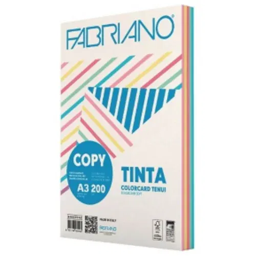  Papir barvni mix a3 200g pastel fabriano 1/100 FABRIANO