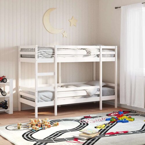 VidaXL krevet na kat bijeli 90 x 190 cm od masivne borovine Slike