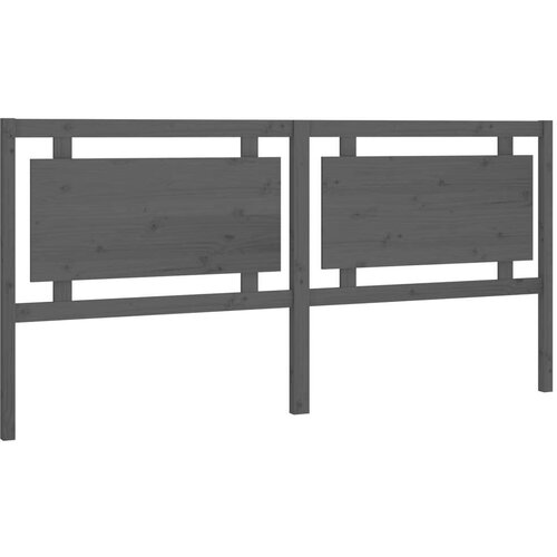  Uzglavlje za krevet sivo 205 5 x 4 x 100 cm od masivne borovine Slike