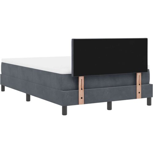 vidaXL Box Spring Bed z blazino Temno sivo 120x200 cm Žamet Cene