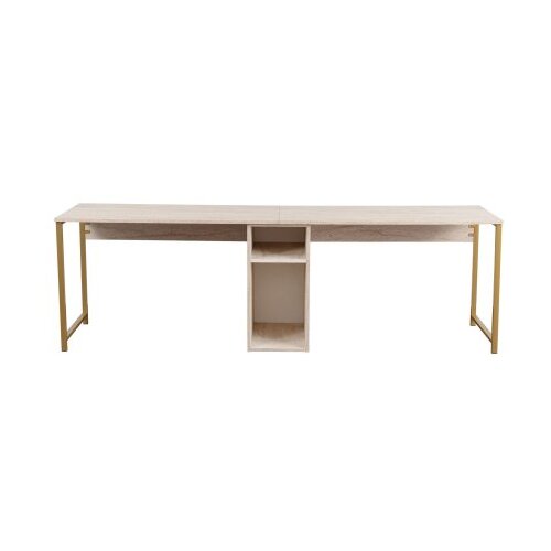 Hanah home twin study desk - traverten traverten gold study desk Slike