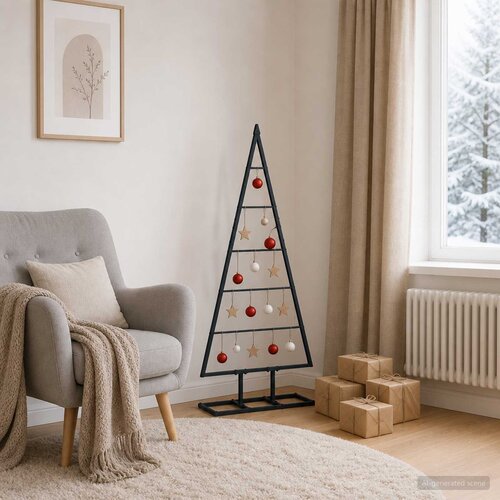  Metalna božićna jelka KUOPIO 150 cm Metal Crna Cijene