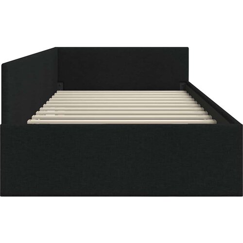 VidaXL kutni okvir kreveta s uzglavljem crna 80 x 200 cm Slike