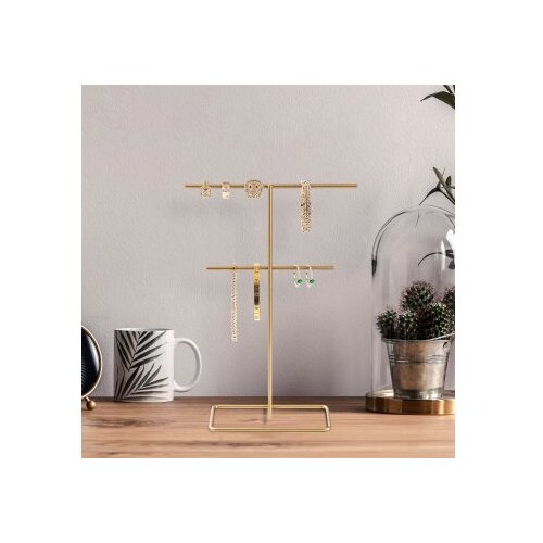 Wallxpert Držač za nakit TK-004, 15x30 cm, Zlatna boja Slike