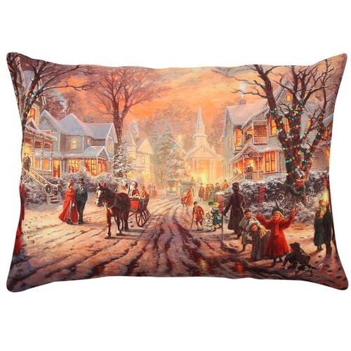 Gravel Okrasna blazina Xmas View At A City, 33 x 48 cm Slike