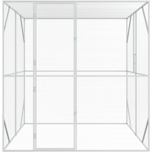  Kavez za ptice Antracit 209 x 202 x 214 cm Pocinčani čelik Slike