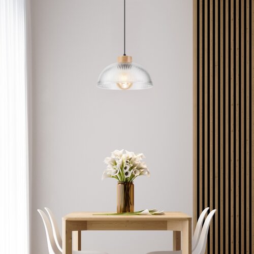  Visilica na sajli PIA 1xE27/60W/230V, prečnik 30 cm, hrast Slike