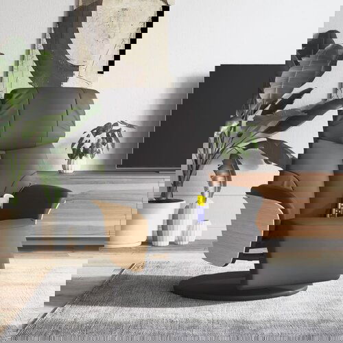 vidaXL Masažni naslanjač z naslonom za noge sivo umetno usnje Cene